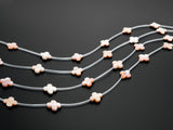 1/10pcs Natural Mother of Pearl QUATREFOIL beads, 8/10/14mm Pink Pearl Four-leaf CLOVER Beads, Pearl Shell Beads, SKU#T98