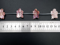 1/10pcs Natural Mother of Pearl beads, 25-30mm Pink Leaf Flower Pearl strand, Pearl Shell Beads, SKU#T100