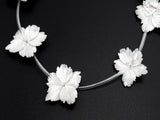 1/10 pcs Natural Mother of Pearl,25-30mm White Pearl Carved Thin Mop Flower Beads, Pearl Shell Beads, SKU#T95