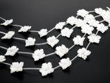 1/10 pcs Natural Mother of Pearl,25-30mm White Pearl Carved Thin Mop Flower Beads, Pearl Shell Beads, SKU#T95