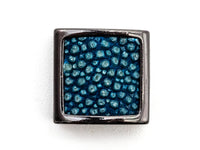 CZ Flat Square Turquoise Blue Micro Pave Beads, Cubic Zirconia Spacer Beads, Men's jewelry findings, 10x10x5mm, sku#Y53