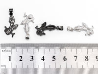 CZ Micro Pave Two Dolphin on a ball Pendant, Cubic Zirconia Pendant for Necklace Bracelet Earrings Making, CZ Pave Charm 13x23mm,sku#Y50