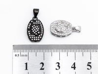 CZ Micro Pave Goldfish on Barrel Shaped Pendant, Cubic Zirconia Barrel shape Pendant for Necklace Bracelet Earrings Making, 11x17mm,sku#Y49