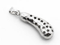 CZ Micro Pave Brinjaul Eggplant Pendant, Cubic Zirconia Teardrop Pendant for Necklace Bracelet Earrings Making, 9x27mm,sku#Y45