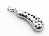 CZ Micro Pave Brinjaul Eggplant Pendant, Cubic Zirconia Teardrop Pendant for Necklace Bracelet Earrings Making, 9x27mm,sku#Y45