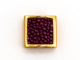 CZ Flat Square Beads Fuchsia Micro Pave Beads, Cubic Zirconia Spacer Beads, 10x10x5mm, sku#Y54
