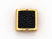 CZ Flat Square Beads Black Micro Pave Beads, Cubic Zirconia Spacer Beads, Men's Jewelry Findings, 10x10x5mm, sku#Y55