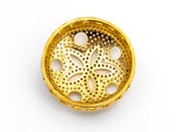 CZ Micro Pave Cap Connector Beads, Cubic Zirconia Art Deco Space Beads, Fancy Jewelry making Findings,10x27mm,sku#Y63