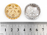 CZ Micro Pave Cap Connector Beads, Cubic Zirconia Art Deco Space Beads, Fancy Jewelry making Findings,10x27mm,sku#Y63