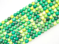 Top Quality Natural Green Opal Faceted Round Beads, 6mm/8mm/10mm/12mm/14mm Natural Beads,15.5" Full Strand, SKU#U182