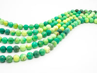 Top Quality Natural Green Opal Faceted Round Beads, 6mm/8mm/10mm/12mm/14mm Natural Beads,15.5" Full Strand, SKU#U182