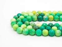Top Quality Natural Green Opal Faceted Round Beads, 6mm/8mm/10mm/12mm/14mm Natural Beads,15.5" Full Strand, SKU#U182