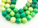 Top Quality Natural Green Opal Faceted Round Beads, 6mm/8mm/10mm/12mm/14mm Natural Beads,15.5" Full Strand, SKU#U182