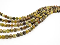 High Quality Natural Green Garnet Smooth Round/Rondelle Beads, 6mm/8mm/10mm/12mm/3x6mm Green Garnet Beads,15.5" Full Strand,SKU#U180