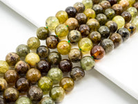 High Quality Natural Green Garnet Smooth Round/Rondelle Beads, 6mm/8mm/10mm/12mm/3x6mm Green Garnet Beads,15.5" Full Strand,SKU#U180
