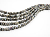 Natural Plated Labradorite beads, 4x6/5x8/6x10/7x12mm Faceted Rondelle Gemstone Beads, Natural labradorite Beads, 15.5inch strand, SKU#U184