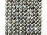 Quality Natural plated Labradorite Faceted Round Beads, 4mm/10mm/12mm Round Faceted Labradorite Gemstone Beads,15.5" Full Strand,SKU#U185