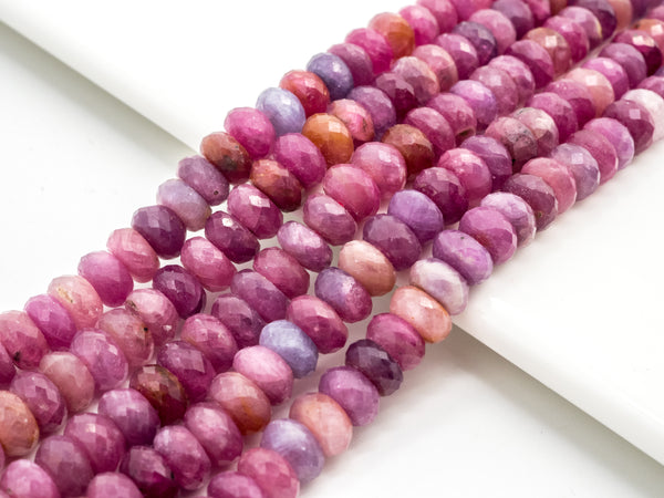 Top Quality Natural Ruby Faceted Rondelle Beads, 3x5mm/4x6mm/6x9mm Ruby Gemstone Beads,15.5" Full Strand,SKU#U183
