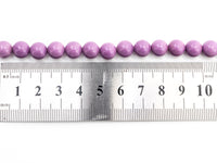 Top Quality Natural Genuine Phosphosiderite Smooth Round Beads, 8mm/10mm/12mm Purple Gemstone Beads,15.5" Full Strand,SKU#U178
