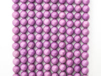 Top Quality Natural Genuine Phosphosiderite Smooth Round Beads, 8mm/10mm/12mm Purple Gemstone Beads,15.5" Full Strand,SKU#U178