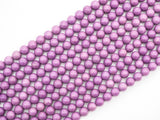 Top Quality Natural Genuine Phosphosiderite Smooth Round Beads, 8mm/10mm/12mm Purple Gemstone Beads,15.5" Full Strand,SKU#U178