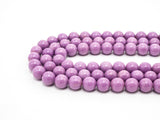 Top Quality Natural Genuine Phosphosiderite Smooth Round Beads, 8mm/10mm/12mm Purple Gemstone Beads,15.5" Full Strand,SKU#U178