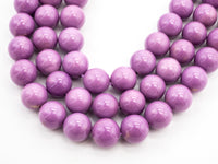 Top Quality Natural Genuine Phosphosiderite Smooth Round Beads, 8mm/10mm/12mm Purple Gemstone Beads,15.5" Full Strand,SKU#U178