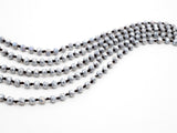 60" Long Hand Knotted AB Gray Color Crystal Necklace, Long Necklace, Gray Color 2x4mm Rondelle Faceted Crystal Beads, SKU#D13