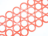 40mm Natural Mother of Pearl Beads, Coral Color O Ring Gemstone Beads, Pearl Shell Beads, 15inch full strand, SKU#U190