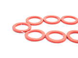 40mm Natural Mother of Pearl Beads, Coral Color O Ring Gemstone Beads, Pearl Shell Beads, 15inch full strand, SKU#U190