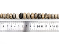 8-18mm High Quality Natural Fossil Coral Gemstone Graduated Beads, Faceted/Smooth Rondelle Gemstone Beads,15inch strand, SKU#U210/U200