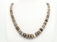 8-18mm High Quality Natural Fossil Coral Gemstone Graduated Beads, Faceted/Smooth Rondelle Gemstone Beads,15inch strand, SKU#U210/U200