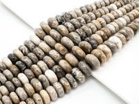 8-18mm High Quality Natural Fossil Coral Gemstone Graduated Beads, Faceted/Smooth Rondelle Gemstone Beads,15inch strand, SKU#U210/U200