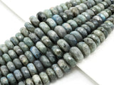 8-18mm High Quality Natural Labradorite Graduated,Faceted/Smooth Roundelle Gemstone Beads,15.5inch strand, SKU#U205