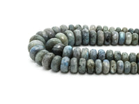 8-18mm High Quality Natural Labradorite Graduated,Faceted/Smooth Roundelle Gemstone Beads,15.5inch strand, SKU#U205
