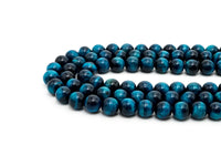 Quality Natural Enhanced Color Blue Tiger Eye Round Beads, 4mm/6mm/8mm/10mm/12mm/14mm, Blue Tiger Eye Gemstone, 15.5'' strand, SKU#U217
