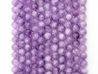 Quality Natural Lavender Jade Round Smooth Beads, 8mm/10mm/12mm beads Finish, Purple Gemstone Beads, 15.5inch strand, SKU#U216