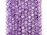 Quality Natural Lavender Jade Round Smooth Beads, 8mm/10mm/12mm beads Finish, Purple Gemstone Beads, 15.5inch strand, SKU#U216
