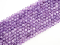 Quality Natural Lavender Jade Round Smooth Beads, 8mm/10mm/12mm beads Finish, Purple Gemstone Beads, 15.5inch strand, SKU#U216