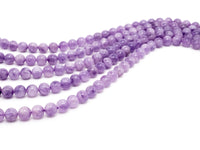Quality Natural Lavender Jade Round Smooth Beads, 8mm/10mm/12mm beads Finish, Purple Gemstone Beads, 15.5inch strand, SKU#U216