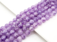 Quality Natural Lavender Jade Round Smooth Beads, 8mm/10mm/12mm beads Finish, Purple Gemstone Beads, 15.5inch strand, SKU#U216
