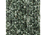 High Quality Natural Seraphinite Faceted Round Sparkly Beads, 2mm/3mm Seraphinite Green Gemstone Beads,15.5" Full Strand,SKU#U213