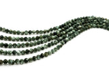 High Quality Natural Seraphinite Faceted Round Sparkly Beads, 2mm/3mm Seraphinite Green Gemstone Beads,15.5" Full Strand,SKU#U213