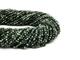 High Quality Natural Seraphinite Faceted Round Sparkly Beads, 2mm/3mm Seraphinite Green Gemstone Beads,15.5" Full Strand,SKU#U213