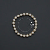 Gray MOP Round Faceted Stretchy Bracelet, Sku#EF381