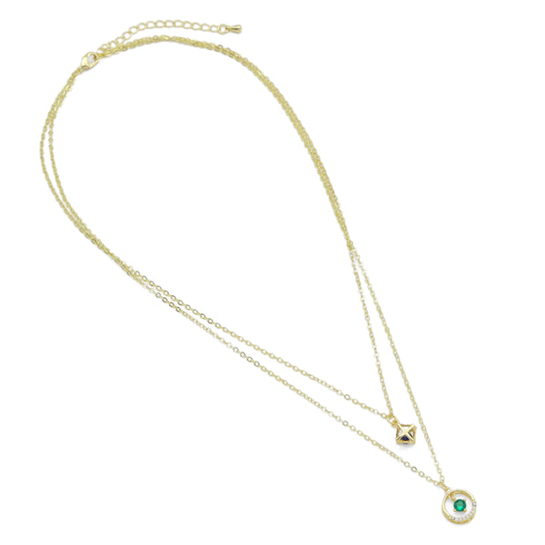 Dainty Chain Layering Necklace with Star and Coin Necklace, Sku#EF534
