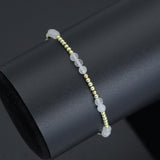 Natural Moonstone Hematite Stretchy Bracelet, Sku#EF643