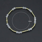 Natural Moonstone Hematite Stretchy Bracelet, Sku#EF643