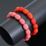 10x13mm Pumpkin Resin Stretchy Bracelet, Sku#EF655