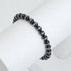 Black MOP wtih Rhinstone Inlay Stretchy Bracelet, Sku#EF663